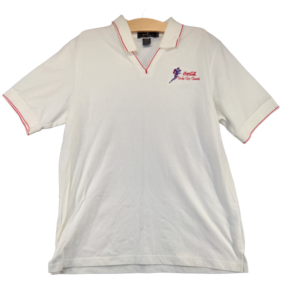 Ash City Womens Coca-Cola Circle City Classic Polo Shirt White XL Combed Cotton